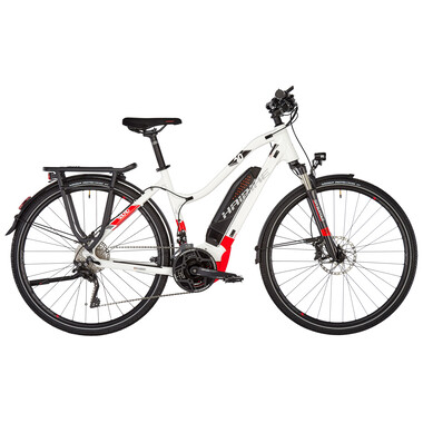 Bicicleta todocamino eléctrica HAIBIKE SDURO TREKKING 6.0 LOW-STEP Blanco/Rojo 2018 0